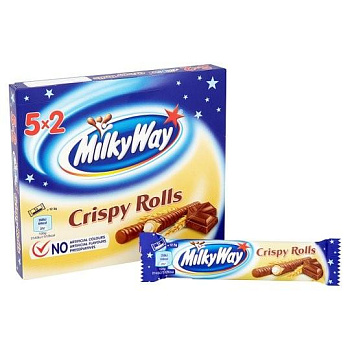 Батончик шоколадный Milky Way Crispy Rolls 125 грамм  5 в 1