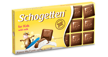 Schogetten Шоколад For Kids  100 гр, 15 шт/уп