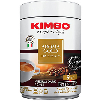 Кофе «Kimbo» Aroma Gold, Кимбо Арома Голд молотый, 250г, банка