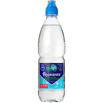 Волжанка питьевая негазированная вода ПЭТ 0,5л. спортлок