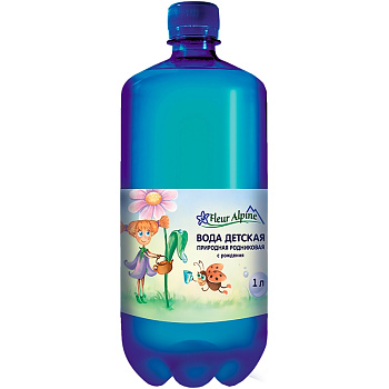 Вода детская питьевая «Fleur Alpine», Флёр Альпин, 1л, без газа, пэт