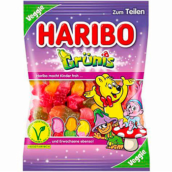 Мармелад «Haribo» Grunis (Vegan), Харибо Грюнис, 200гр
