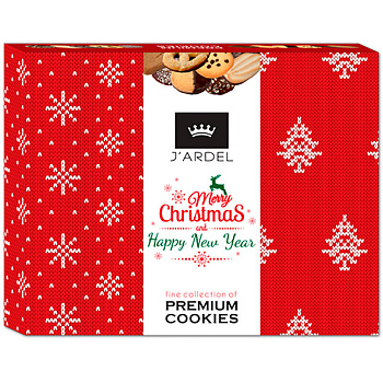 Печенье ассорти «JArdel» Christmas, Жардел Кристмас бисквит, 420гр, коробка