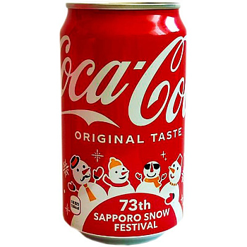 Газированный напиток Coca-Cola Original Taste 73th Sapporo Snow Festival, Кока Кола Оригинальный вкус, 73й фестиваль Саппоро (Япония) 0.35л. банка