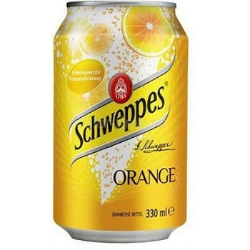 Газированный напиток Schweppes Orange, Швепс Оранж 330мл ж/б