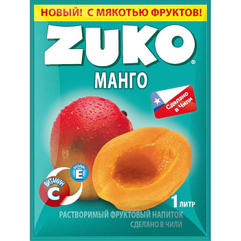Сухой сок "ZUKO" Манго 20гр, 12 шт/уп