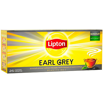 Чай «Lipton», Эрл Грей 25 пакетиков