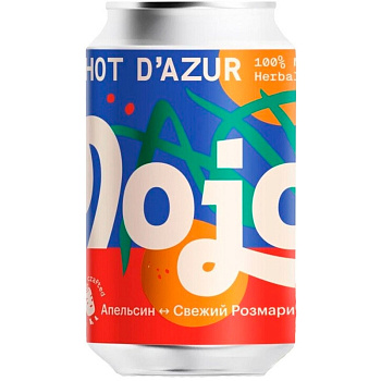 Напиток «Mojo Botanica» Hot Dazur, Моджо Ботаника Хот Дазур, Апельсин, Свежий Розмарин, 0.33л, банка