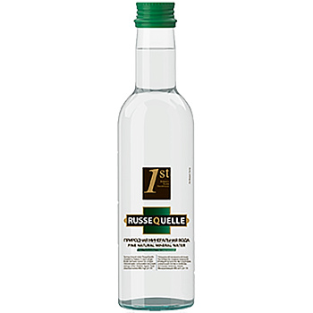 Минеральная родниковая вода RusseQuelle 0.25л, с газом, стекло