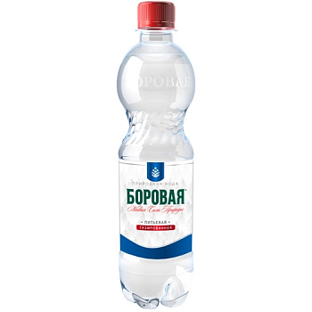 Минеральная природная питьевая вода «Боровая» 0.5 с газом, пэт