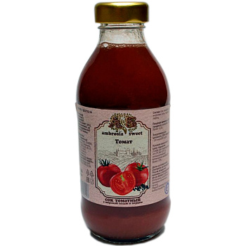 Cок Томатный с морской солью «Ambrosia Sweet» 0.3л, стекло