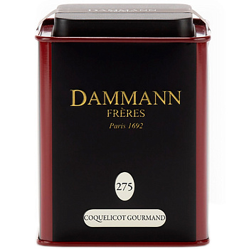 Чай ароматизированный черный «Dammann» Coquelicot Gourmand, Дамманн Маковый гурман , ж/б, 80гр