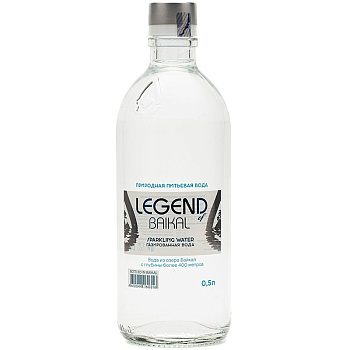 Минеральная вода «Legend Baikal», Легенда Байкала 0.5л, с газом, стекло