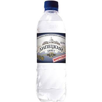 Минеральная вода питьевая лечебно - столовая  «Липецкий Бювет»,  0.5л, с газом, пэт
