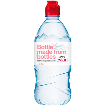 Минеральная вода без газа Evian Эвиан 0,75 Пластик (Спорт) (12шт)