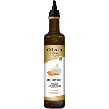 Масло оливковое «Cobram Estate» Чеснок, 0.25л, стекло