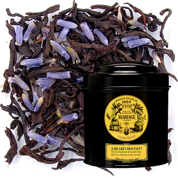 Черный чай Mariage Freres Earl Grey Provence, Марьяж Фререс Эрл Грей Прованс банка 100 гр