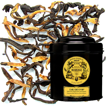 Черный чай Mariage Freres Earl Grey D'or, Марьяж Фререс, Эрл Грей Дор банка 100 гр