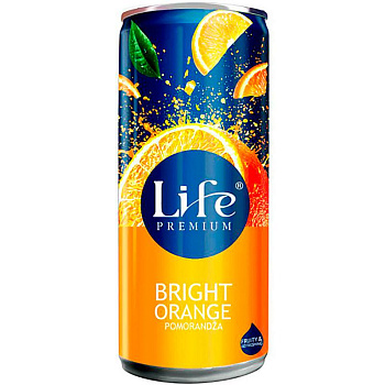 Нектар "Яркий апельсин" т.м. "life Premium", 0.25л (алюминиевая банка)
