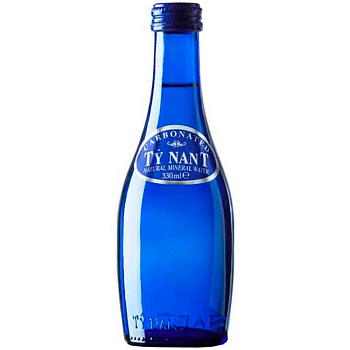 Минеральная Вода «Ty Nant», Ти Нант 0.33л, без газа, синее стекло