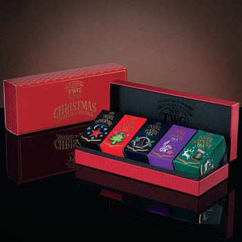 Набор чая TWG Cristmas Around the World Tea Set 5X50g
