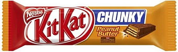 Шоколад Kit Кat Chunky Peanut Butter Chocolate Bar, Кит Кат Чанки Пеанут, 42гр