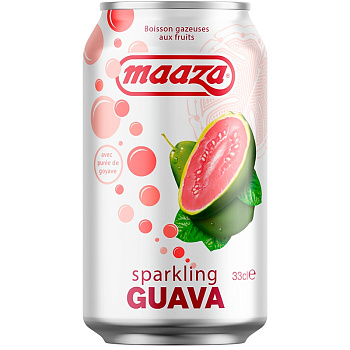 Газированный сокосодержащий напиток «Maaza» со вкусом розовой гуавы, 0.33л, банка