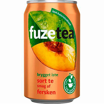 Напиток холодный чай «Fuze Tea» Peach, Фьюз Ти Персик, 0.33, банка