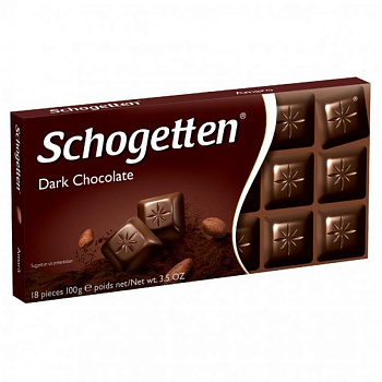 Schogetten Dark Chocolate темный шоколад 100 гр, 15 шт/уп