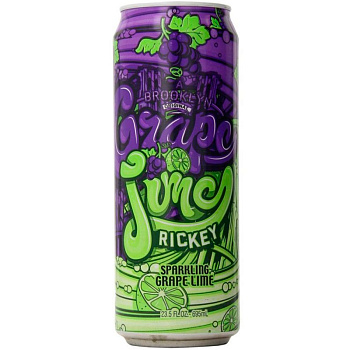 Холодный чай Arizona Rickey Grape-Lime, Виноград Лайм БАНКА 0,68 л