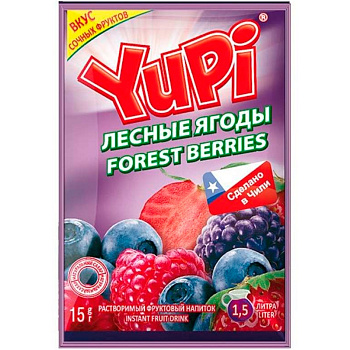 Напиток растворимый Yupi Лесные Ягоды 12 гр, 24 шт/уп