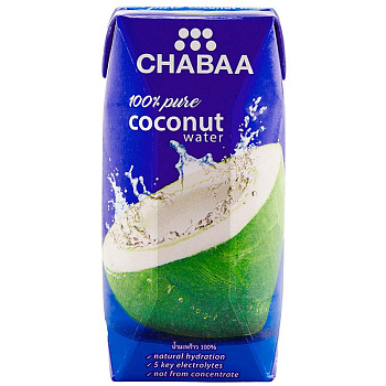 CHABAA 100% Кокосовая вода 0,180л, 36шт