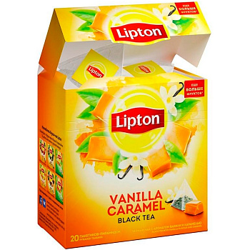 Чай «Lipton», Ваниль Карамель, 20шт, пирамидки