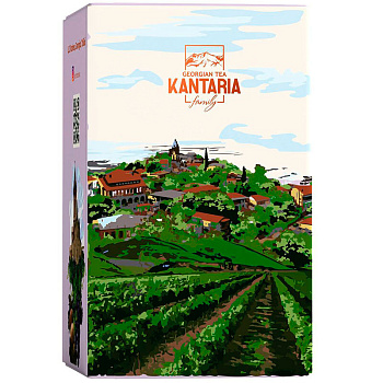 Черный крупнолистовой чай «Kantaria», Кантария Кахетия с виноградом, 50гр. коробка