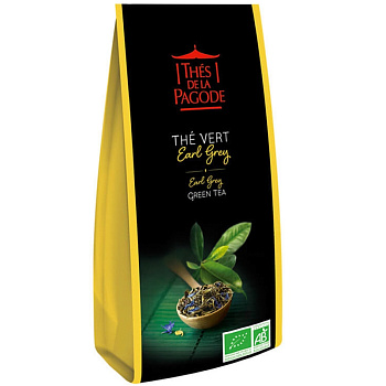 Зеленый чай «Thes De La Pagode» Vert Earl Grey (Bio), пакет 100гр