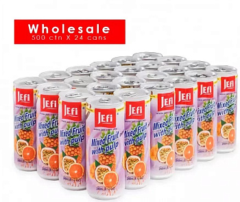 Jefi Aloe Напиток из алоэ  с мякотью 240мл ж/б