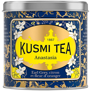 Kusmi tea "Anastasia" чай черный листовой, банка  250 гр