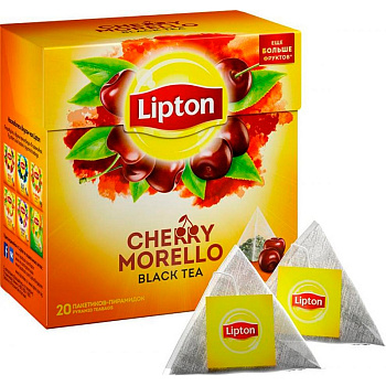 Чай «Lipton», Черри Морелло, 20шт, пирамидки