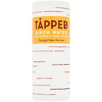 Сок березовый «Tapped» Birch Water With Apple & Root Ginger, с яблоком и имбирем 0,25л *12шт, картонная банка