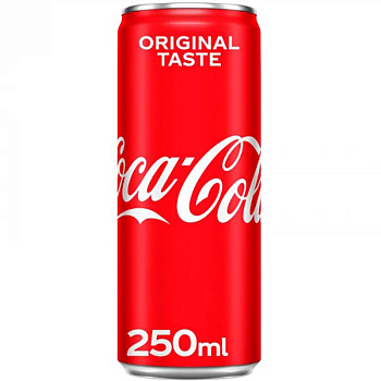 Газированный напиток «Coca-Cola» Original Taste slim, 0.25, банка (Польша)