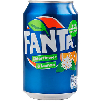 Газированный напиток «Fanta» Elderflower and Lemon, Фанта Лимон и Бузина 0.33л, ж/б (Германия)