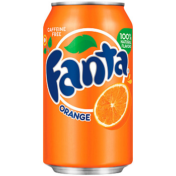 Газированный напиток «Fanta» Orange, Фанта Апельсин 0.355л, ж/б (США)