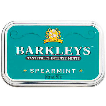 Леденцы «Barkleys» Mints Spearmint, Барклайс Мята, 50гр.