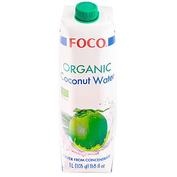 Органическая Кокосовая Вода "Foco", Фоко 1л, без сахара, tetra pak