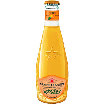 Сокосодержащий напиток S.Pellegrino Aranciata, С.Пеллегрино Апельсиновый стекло 0,2л x 24шт