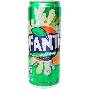 Газированный напиток «Fanta» Cream Soda, Крем Сода 0.32л, ж/б (Вьетнам)