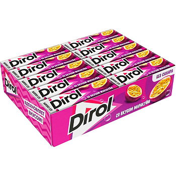 Жевательная резинка «Dirol», Маракуйя, 13.6г x 30шт.
