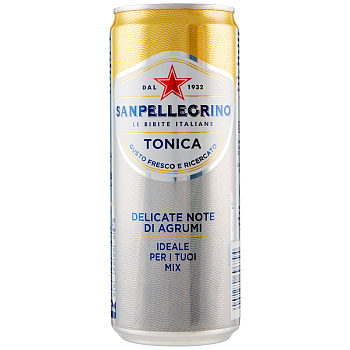 Тоник S.Pellegrino Tonica Delicate Note Di Agrumi, Сан Пеллегрино Тоник Цитрус 0.33 л, 24 шт/уп, банка