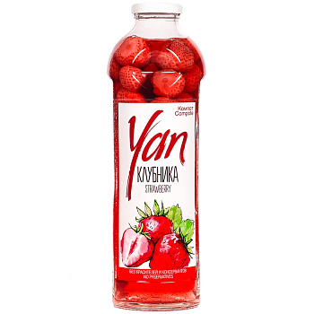Компот «Yan» Клубника 0.93 литра
