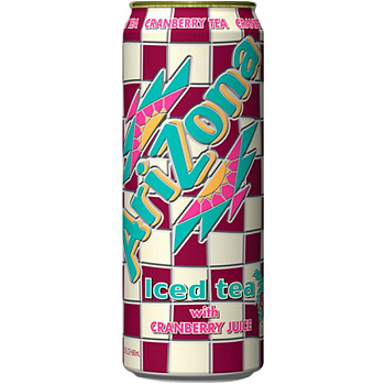 Холодный чай Arizona Tea Cranberry, Клюква БАНКА 0,68 л